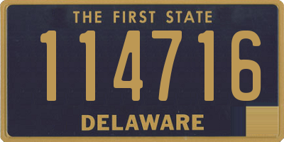 DE license plate 114716