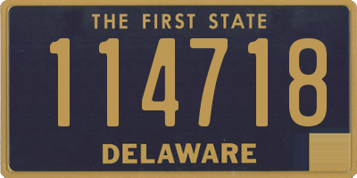 DE license plate 114718