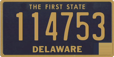 DE license plate 114753