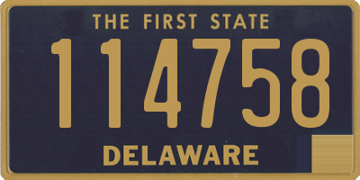 DE license plate 114758