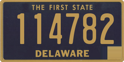 DE license plate 114782