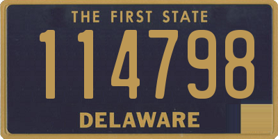 DE license plate 114798