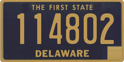 DE license plate 114802