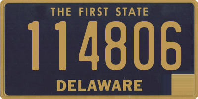 DE license plate 114806