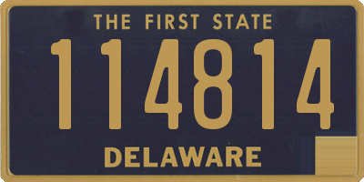 DE license plate 114814