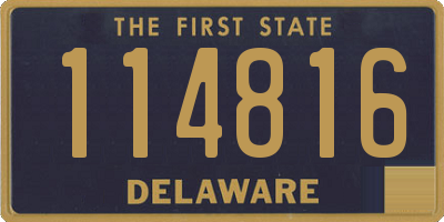 DE license plate 114816