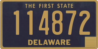 DE license plate 114872