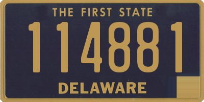 DE license plate 114881