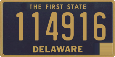 DE license plate 114916