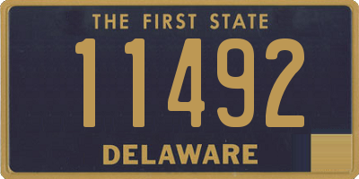 DE license plate 11492