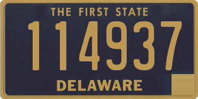 DE license plate 114937