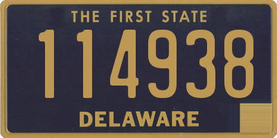 DE license plate 114938