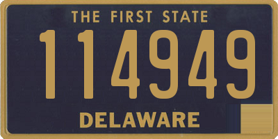 DE license plate 114949