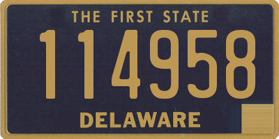 DE license plate 114958