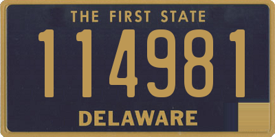 DE license plate 114981