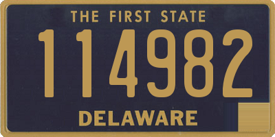 DE license plate 114982