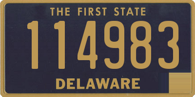 DE license plate 114983