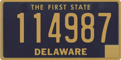 DE license plate 114987