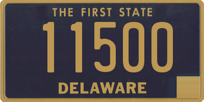 DE license plate 11500