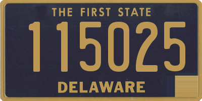 DE license plate 115025