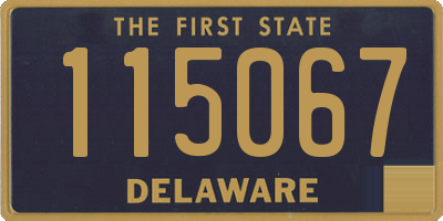 DE license plate 115067