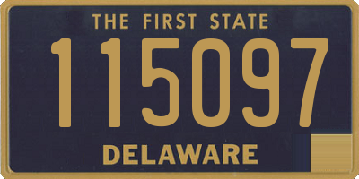 DE license plate 115097