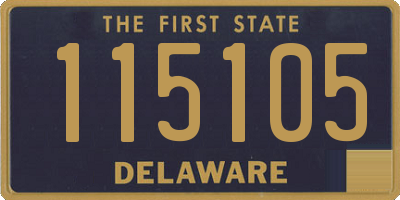 DE license plate 115105