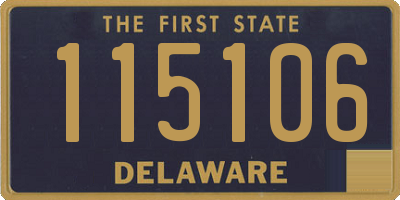 DE license plate 115106