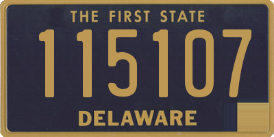 DE license plate 115107