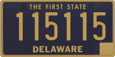 DE license plate 115115