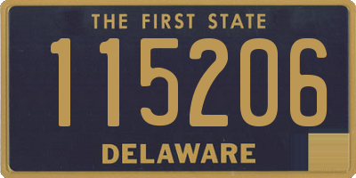 DE license plate 115206