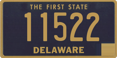 DE license plate 11522