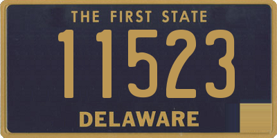 DE license plate 11523