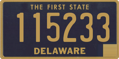 DE license plate 115233