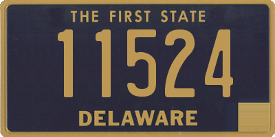 DE license plate 11524