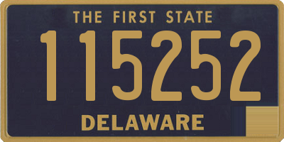 DE license plate 115252