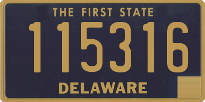 DE license plate 115316