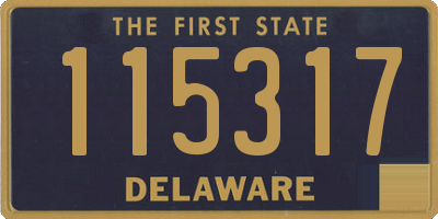 DE license plate 115317