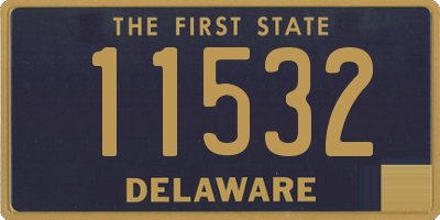 DE license plate 11532