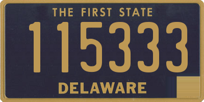 DE license plate 115333