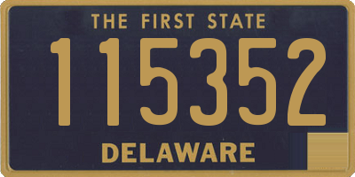 DE license plate 115352