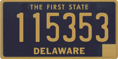 DE license plate 115353