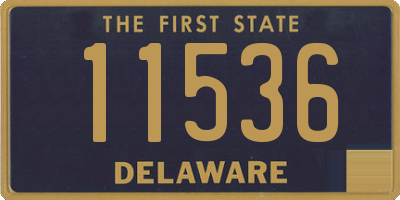 DE license plate 11536