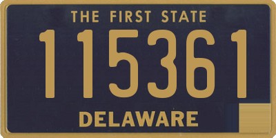 DE license plate 115361