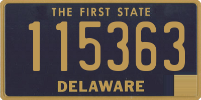 DE license plate 115363