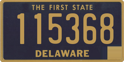 DE license plate 115368