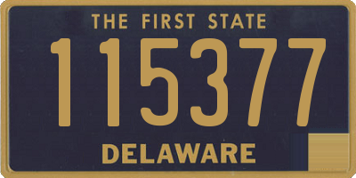 DE license plate 115377