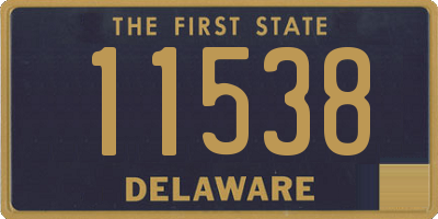 DE license plate 11538