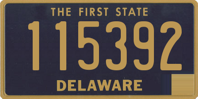 DE license plate 115392