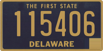 DE license plate 115406